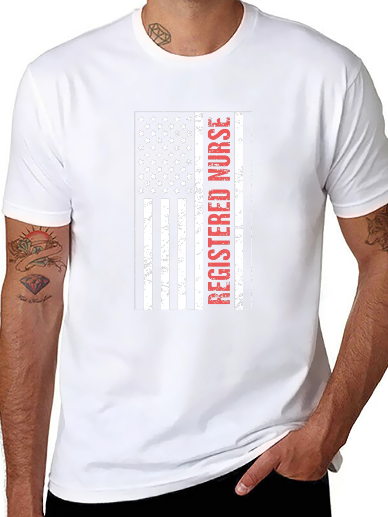 Registered Nurse American Flag T-Shirt