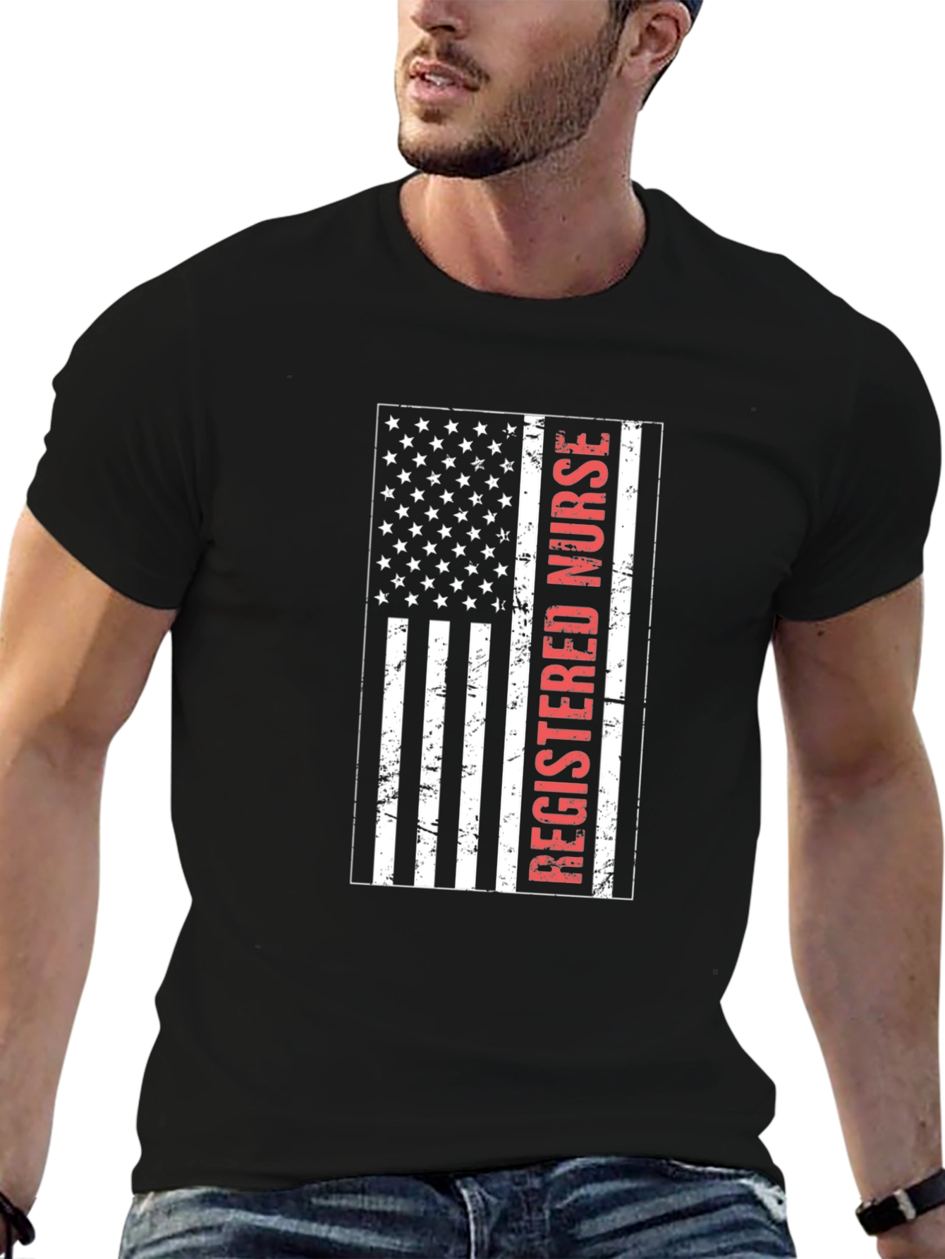 Registered Nurse American Flag T-Shirt