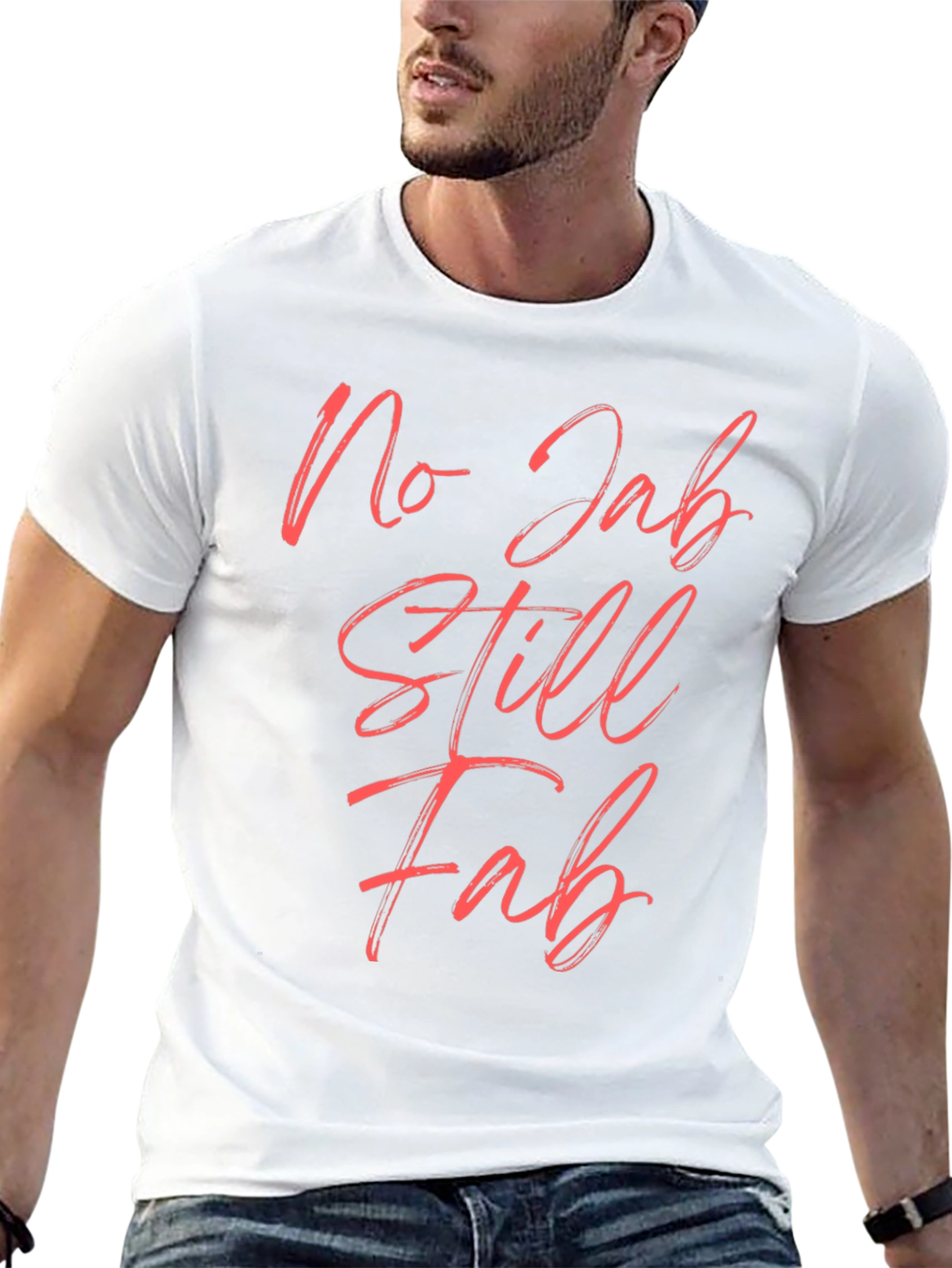 No Jab Still Fab Black Tee