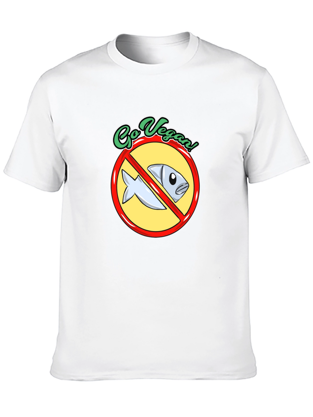 Go Vegan T-Shirt - No Fish Allowed!