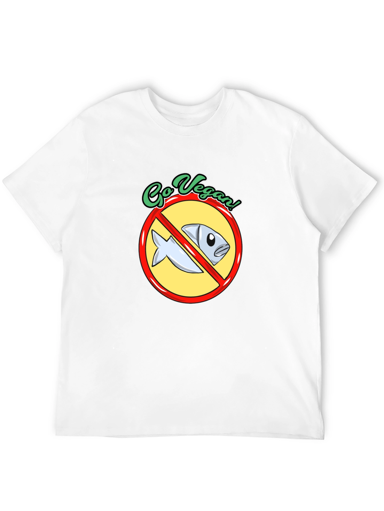 Go Vegan T-Shirt - No Fish Allowed!