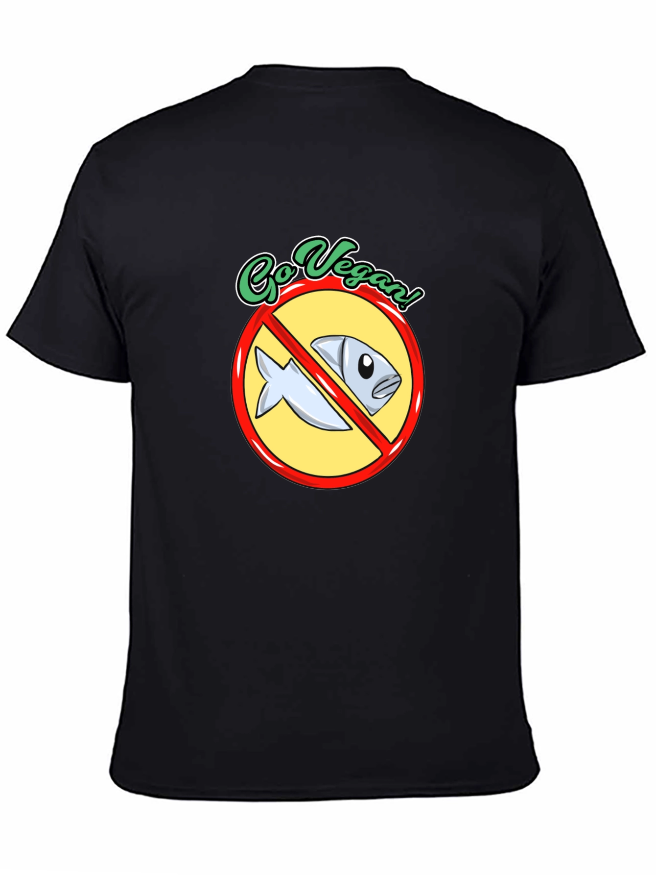 Go Vegan T-Shirt - No Fish Allowed!