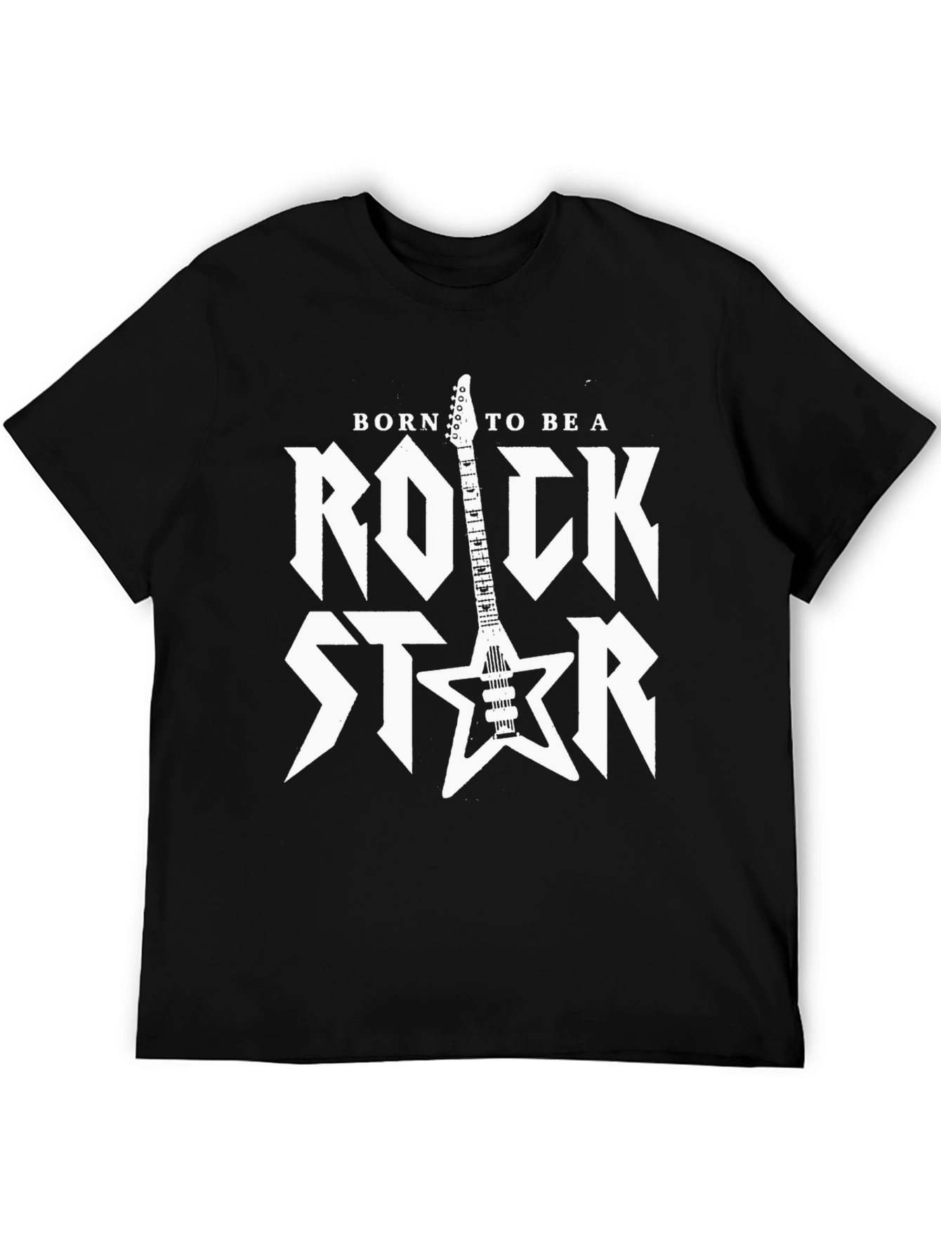 Born to be a Rock Star Black Graphic Tee