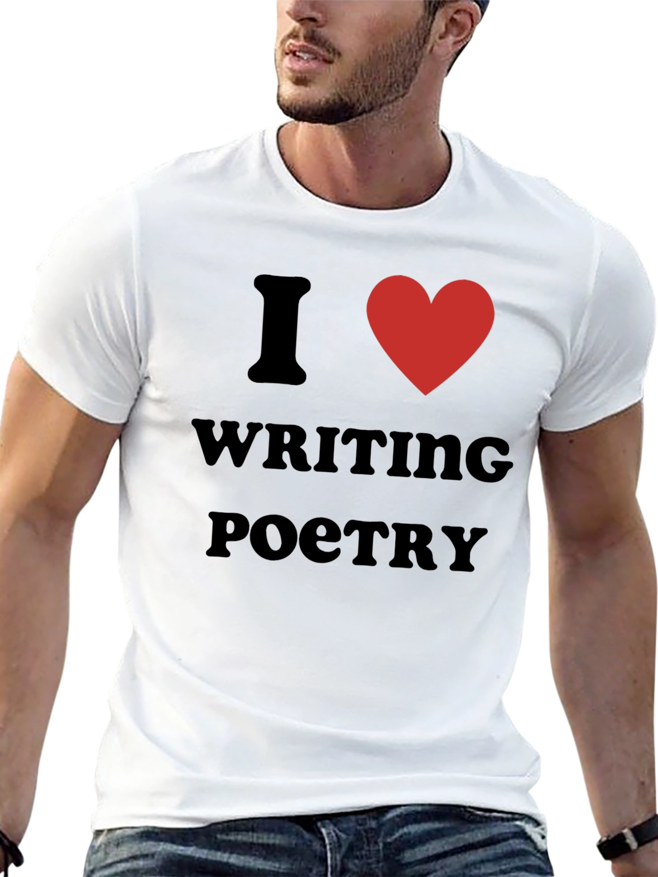 I Heart Writing Poetry Black T-Shirt