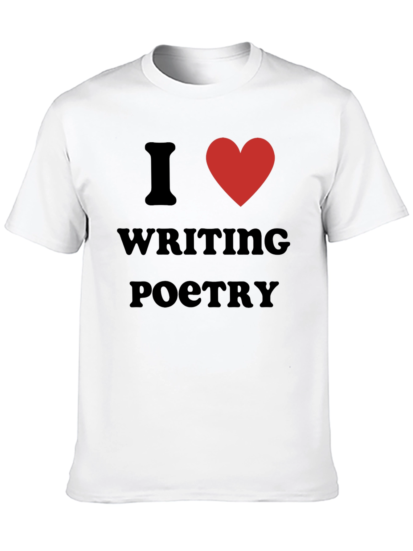 I Heart Writing Poetry Black T-Shirt