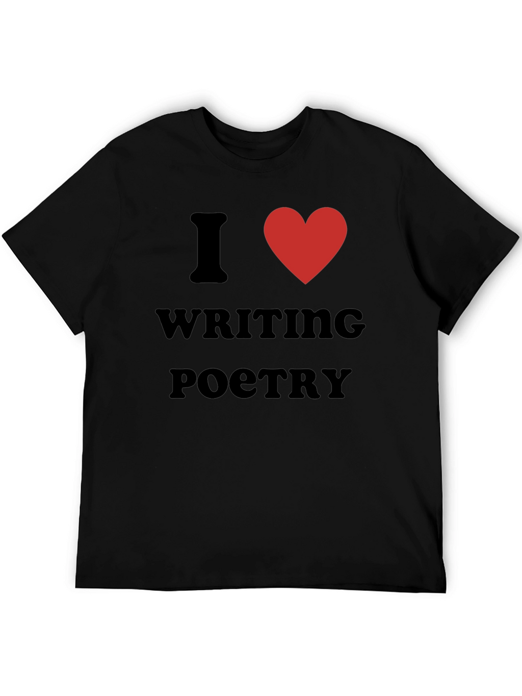 I Heart Writing Poetry Black T-Shirt