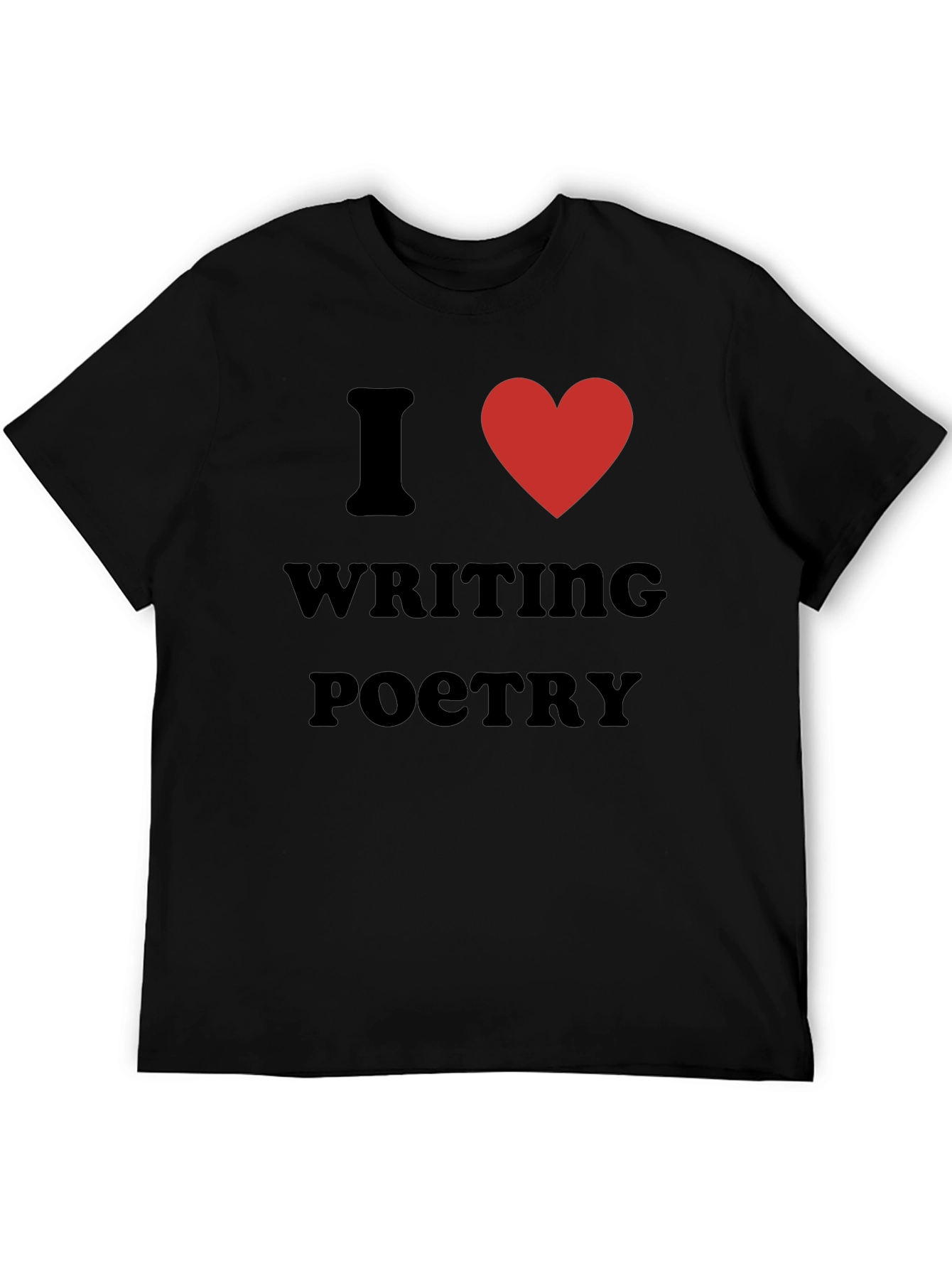 I Heart Writing Poetry Black T-Shirt