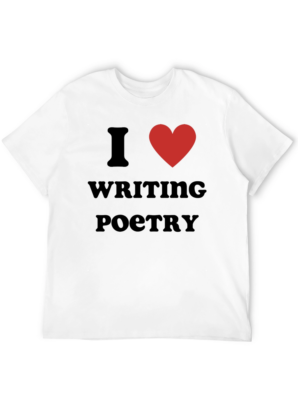 I Heart Writing Poetry Black T-Shirt