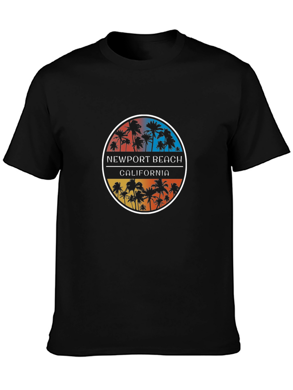 Newport Beach California Palm Tree Graphic T-Shirt