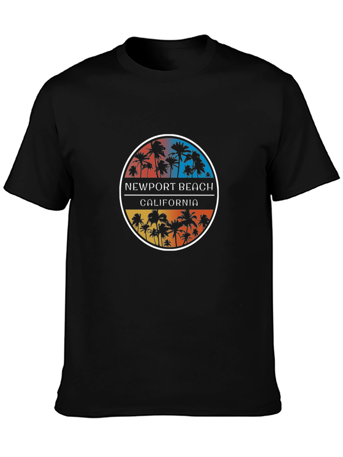 Newport Beach California Palm Tree Graphic T-Shirt