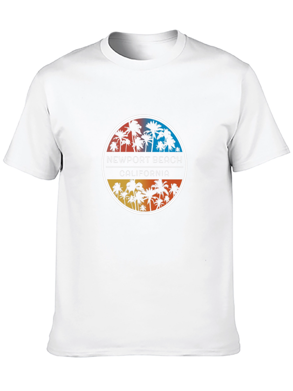 Newport Beach California Palm Tree Graphic T-Shirt