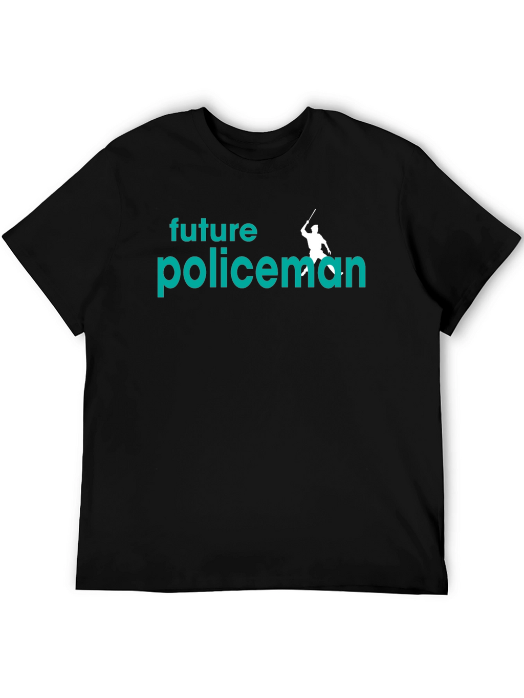 Future Policeman Black Graphic Tee
