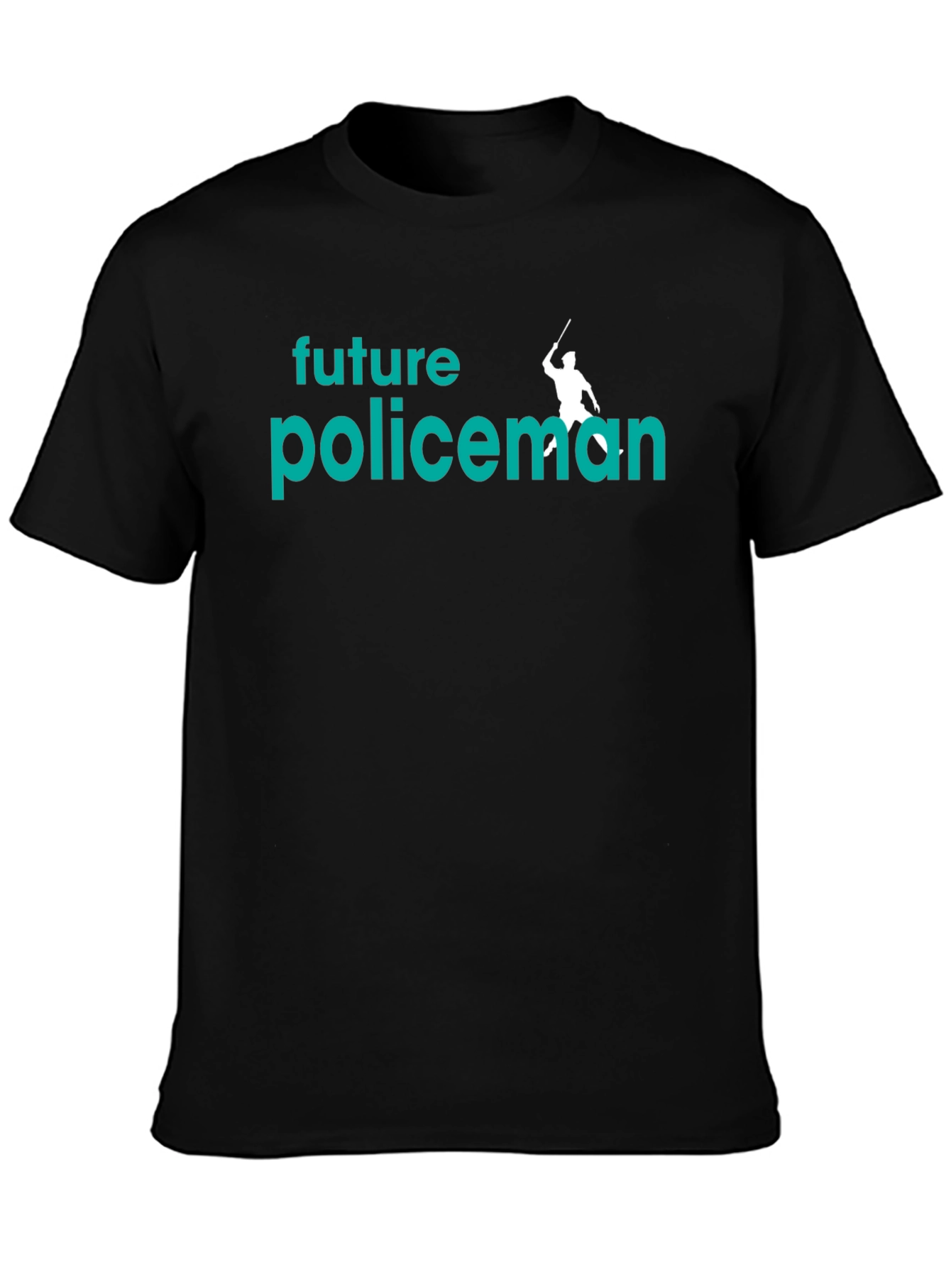 Future Policeman Black Graphic Tee