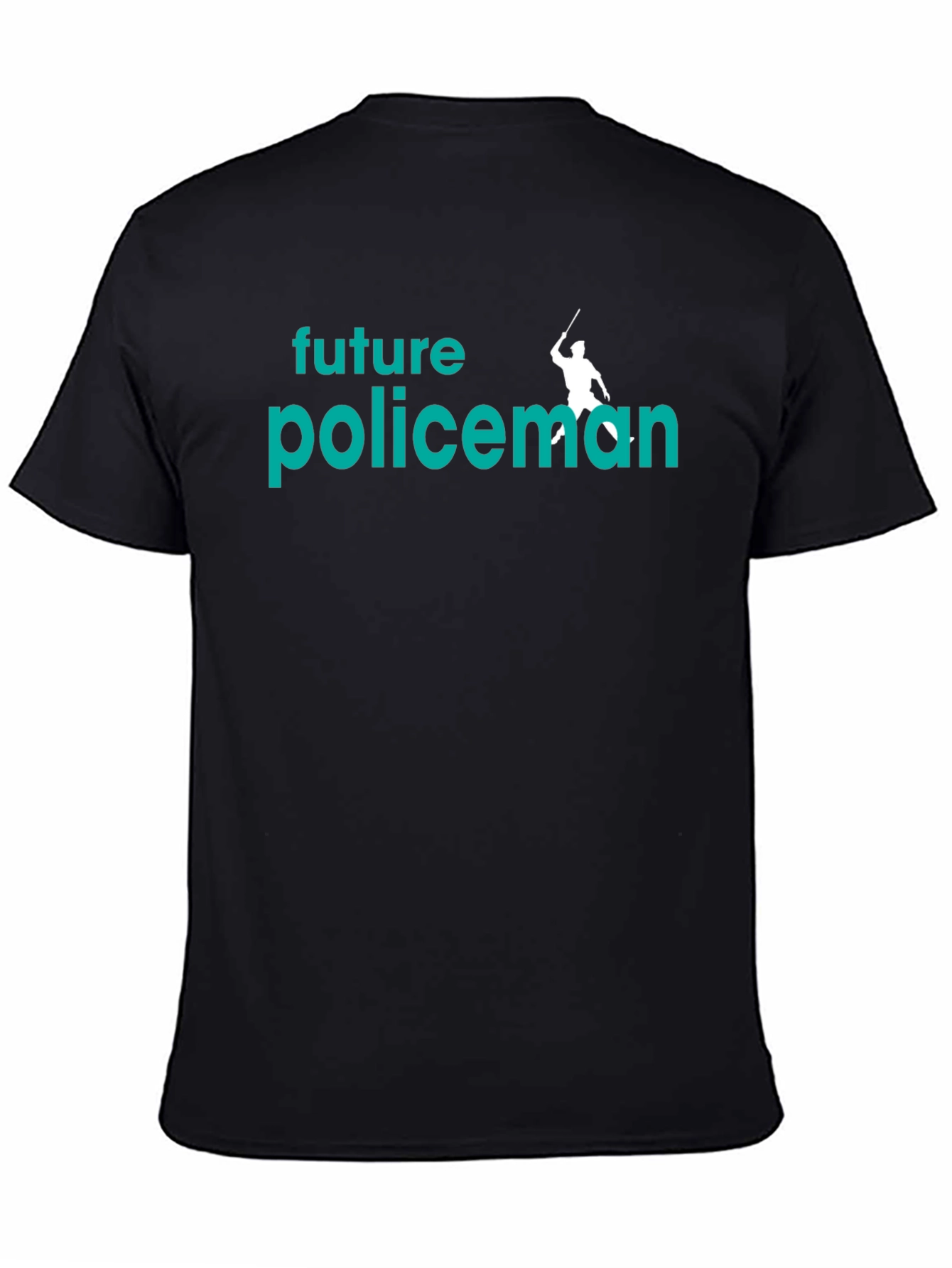 Future Policeman Black Graphic Tee