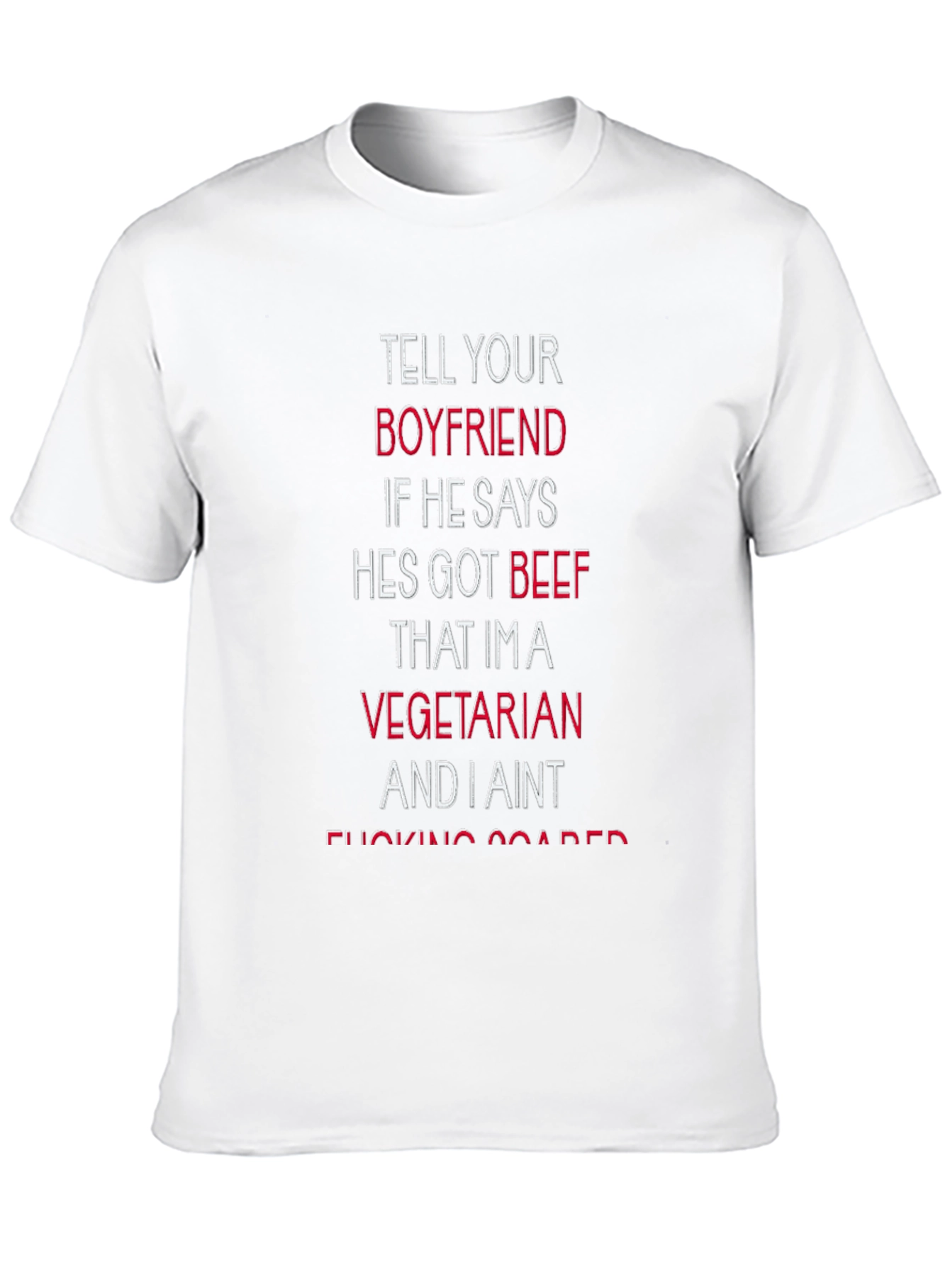 Vegetarian Beef Funny Graphic Tee Shirt