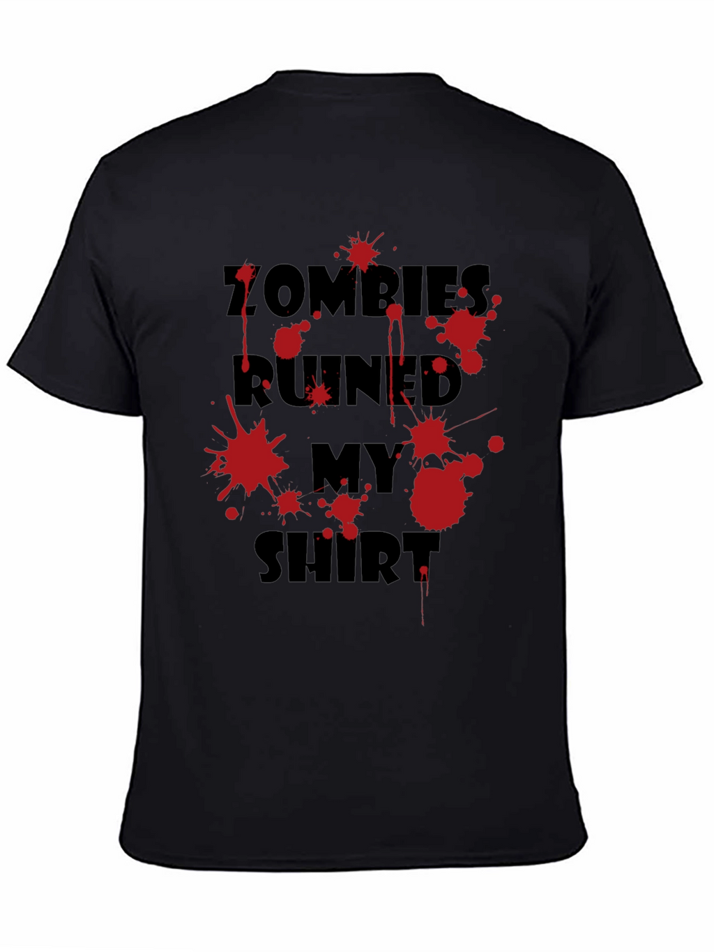 Zombies Ruined My Shirt Graphic Tee - Black