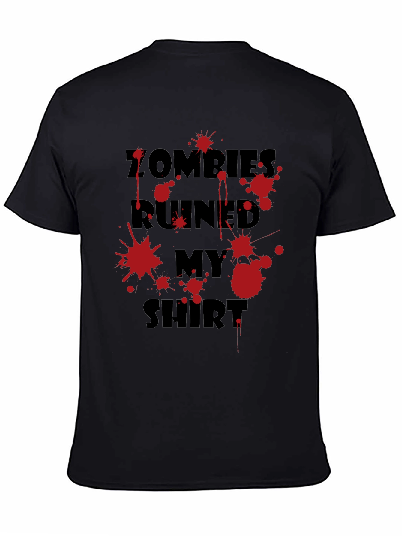 Zombies Ruined My Shirt Graphic Tee - Black
