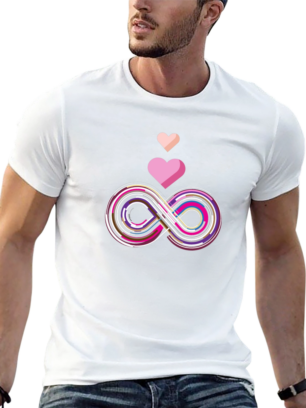 Infinity Love Graphic Tee - Stylish Black T-Shirt