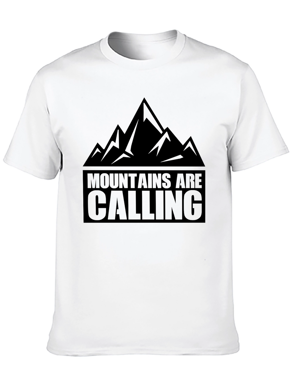Mountains Are Calling Black Graphic T-Shirt