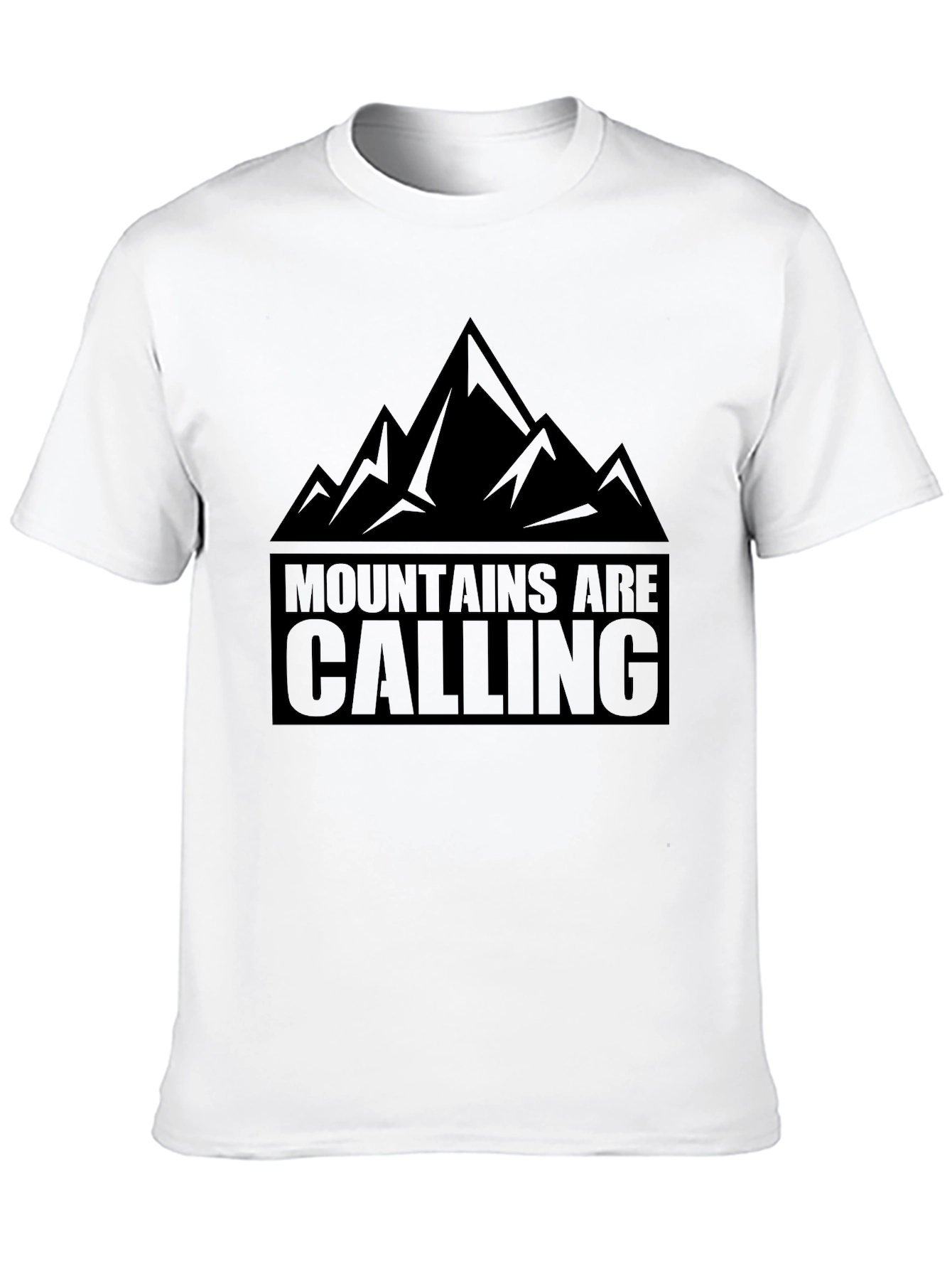 Mountains Are Calling Black Graphic T-Shirt