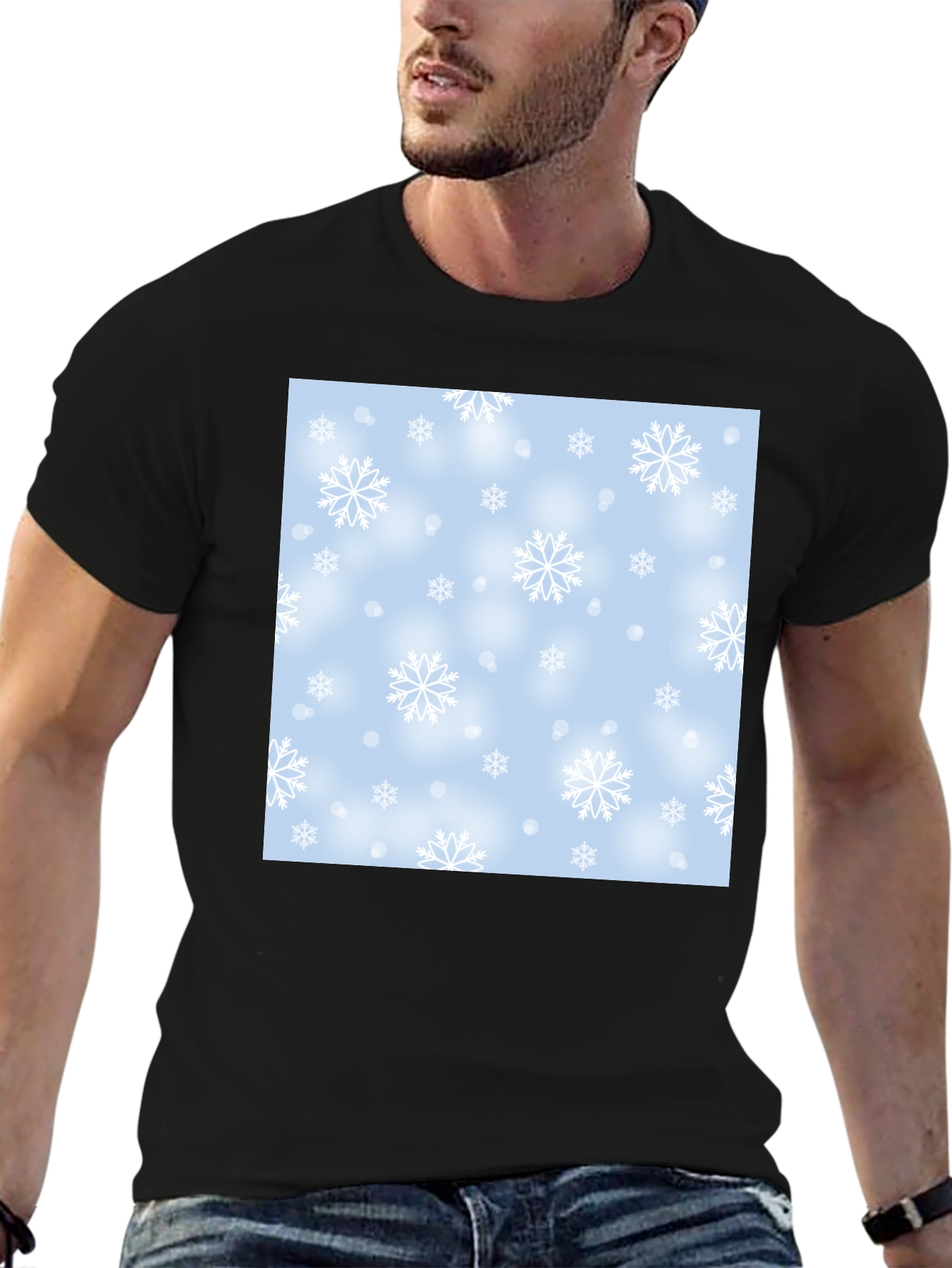 Winter Snowflake Pattern T-Shirt