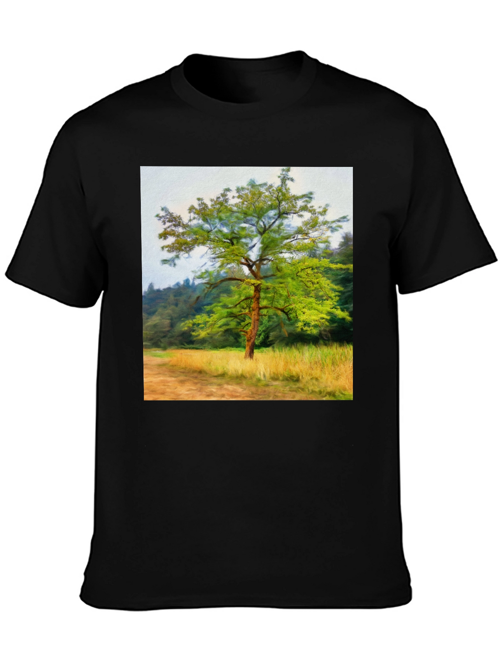 Tree Graphic Black T-Shirt - Nature Inspired Tee