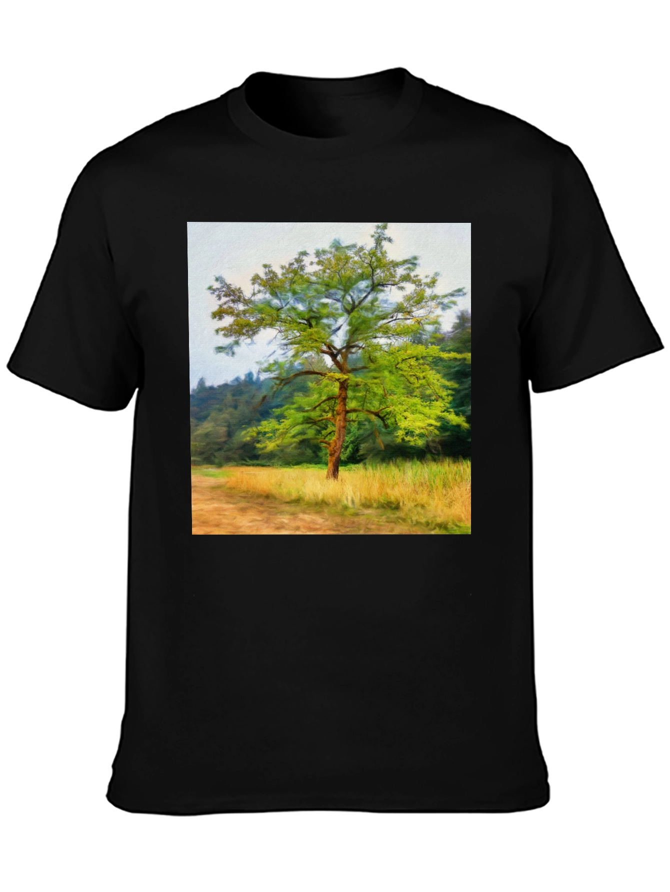 Tree Graphic Black T-Shirt - Nature Inspired Tee