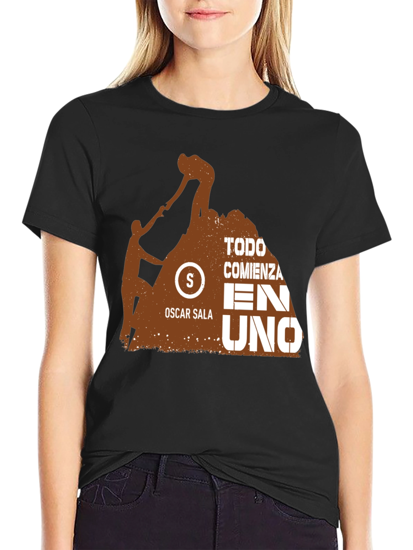 Motivation Black T-Shirt - Oscar Sala Design