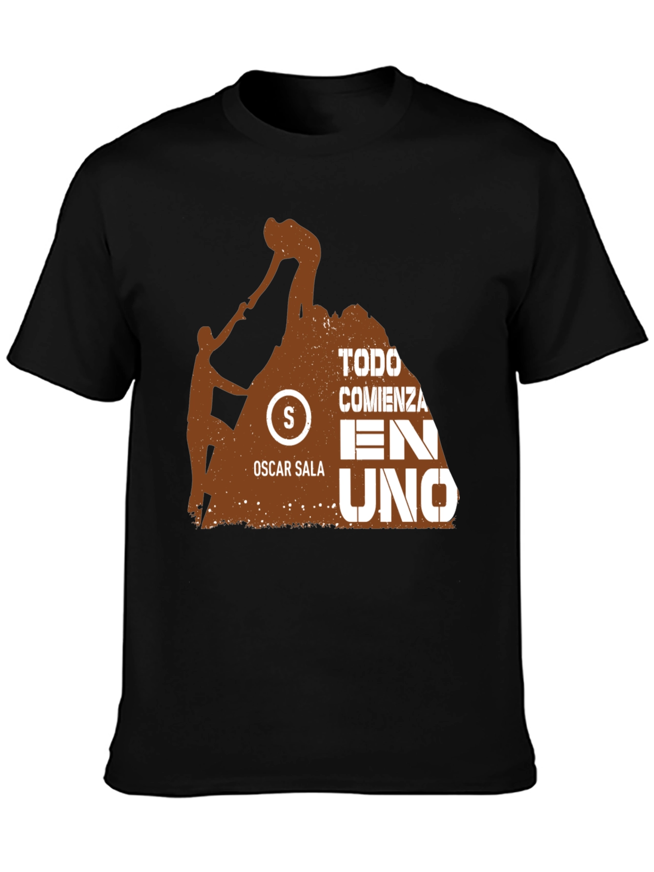 Motivation Black T-Shirt - Oscar Sala Design