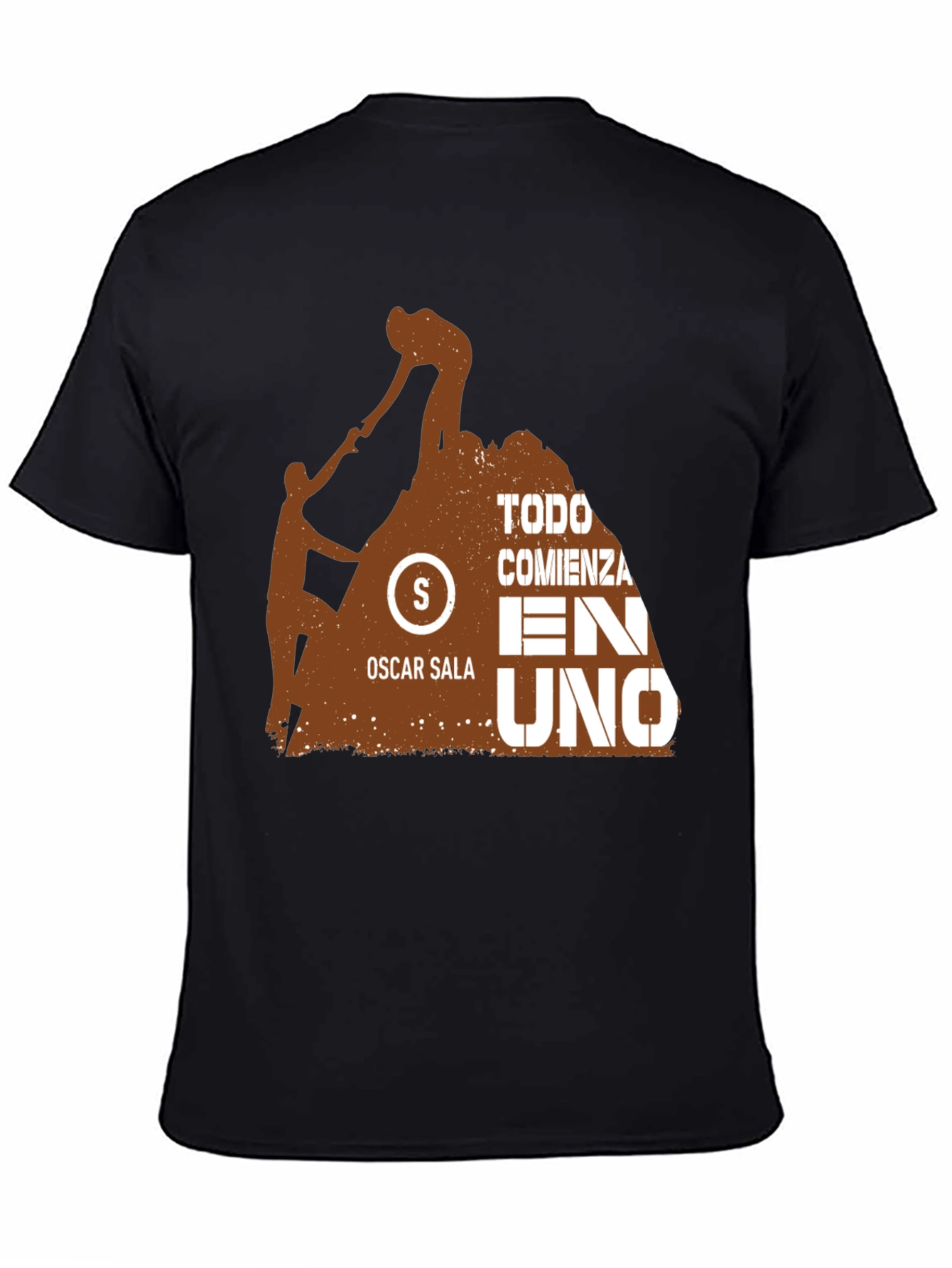 Motivation Black T-Shirt - Oscar Sala Design