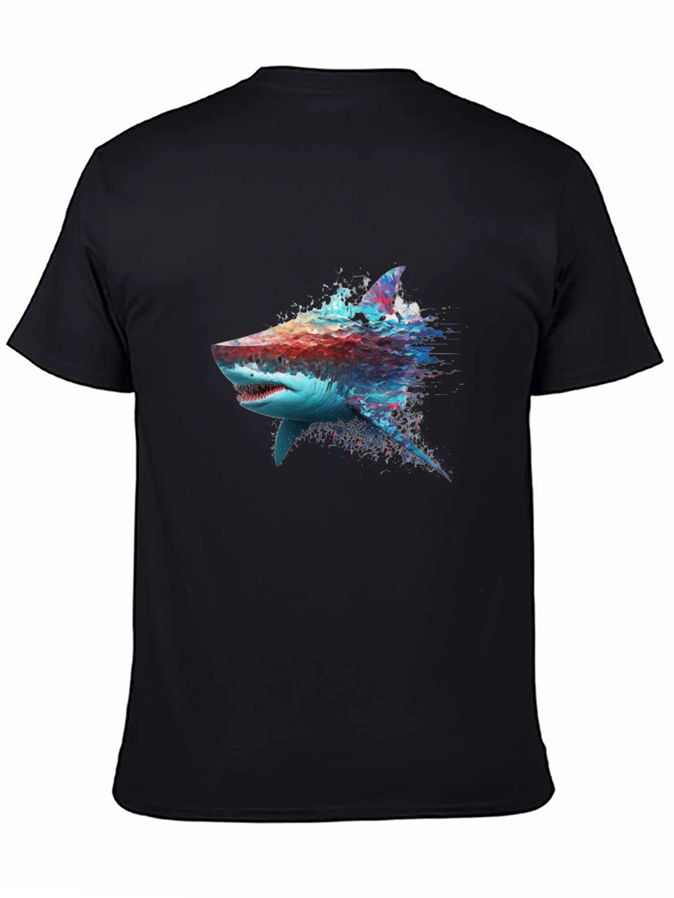 Shark Graphic Tee - Abstract Ocean Predator Design