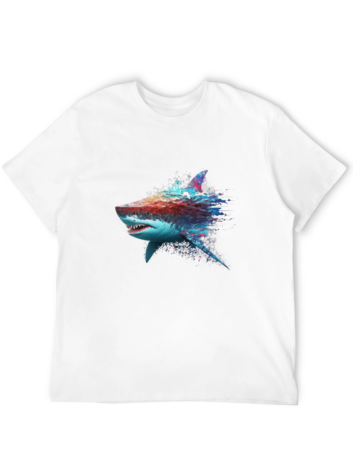 Shark Graphic Tee - Abstract Ocean Predator Design
