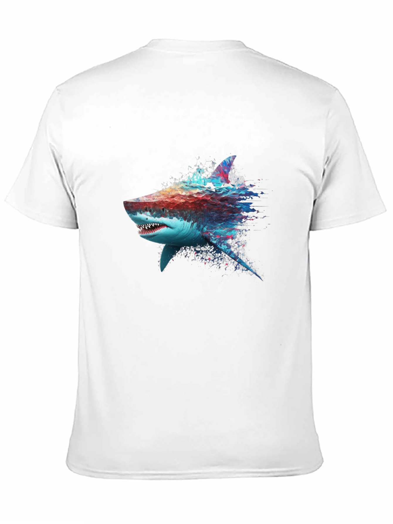 Shark Graphic Tee - Abstract Ocean Predator Design