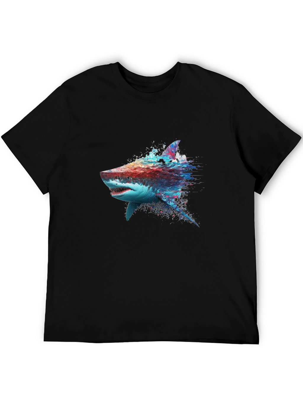 Shark Graphic Tee - Abstract Ocean Predator Design