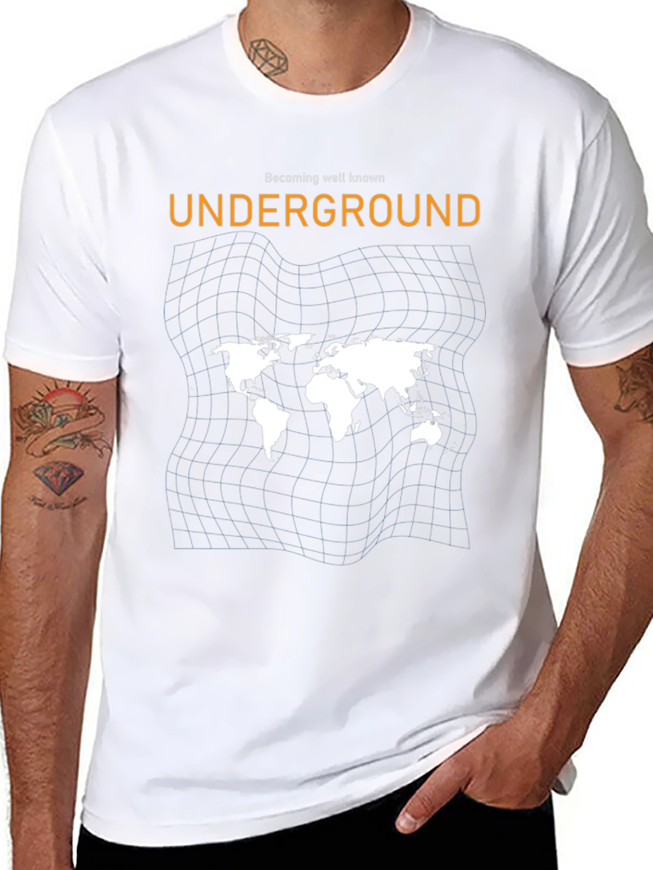 Underground World Map Black Graphic Tee