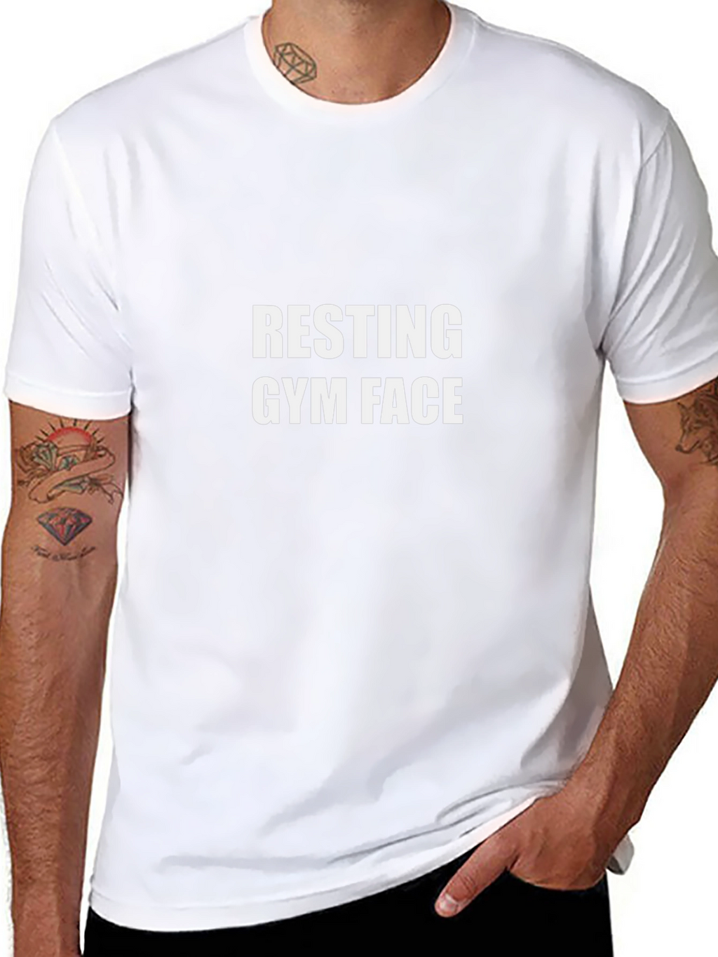 Resting Gym Face Black Graphic Tee