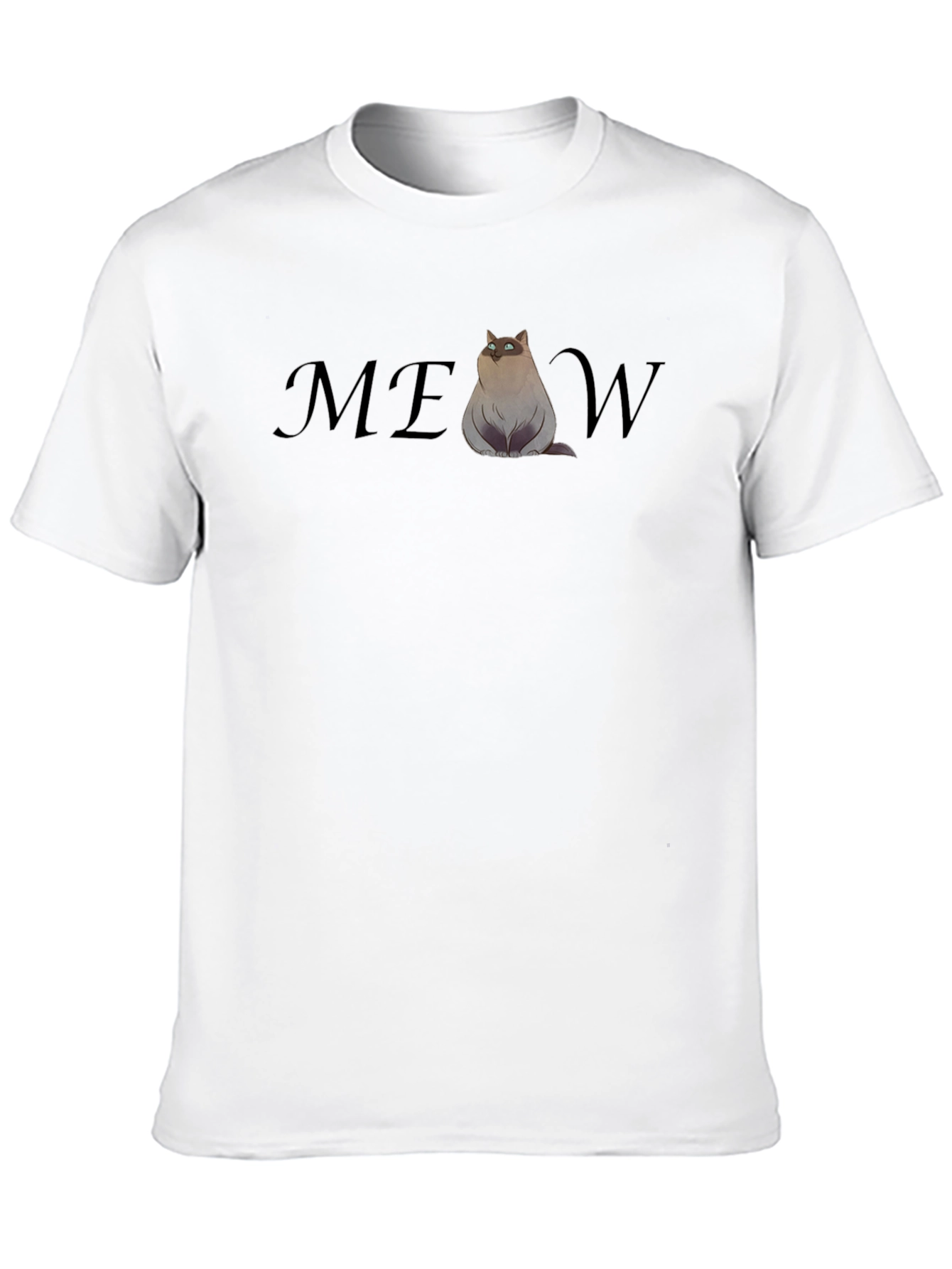 Funny Cat MEOW T-Shirt - Cool Graphic Tee