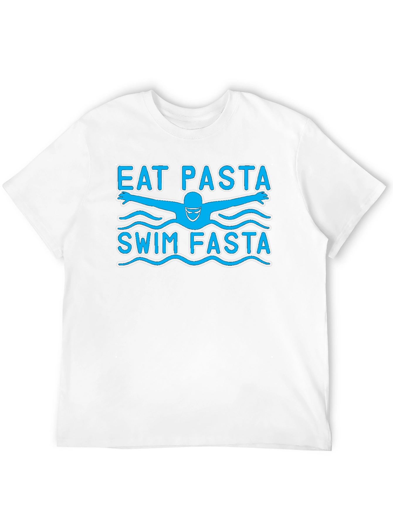 Eat Pasta Swim Fasta Funny Swimmer T-Shirt