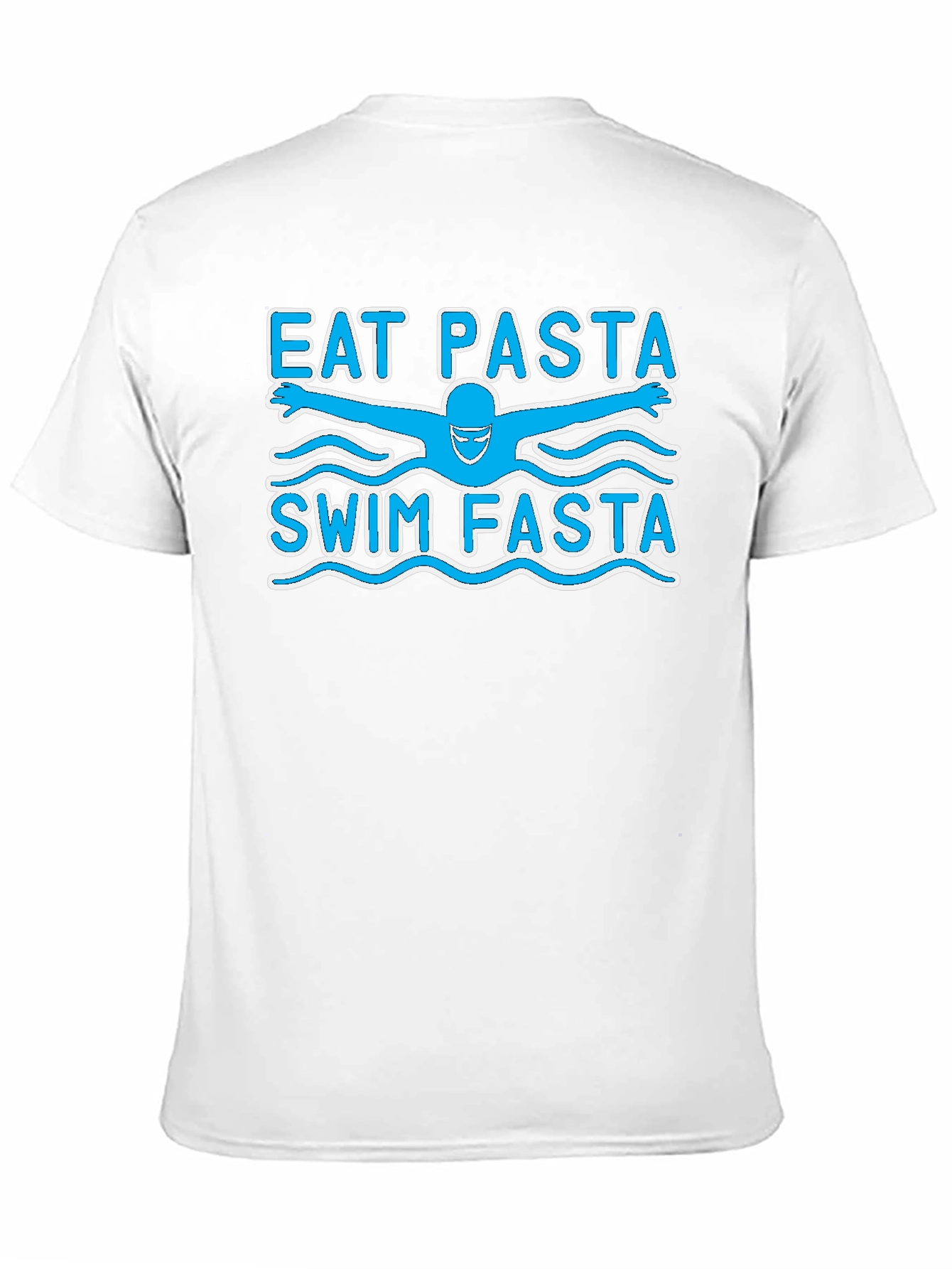 Eat Pasta Swim Fasta Funny Swimmer T-Shirt