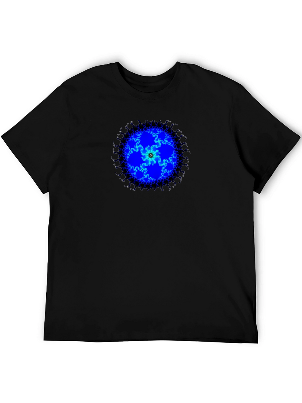 Fractal Blue Mandala Graphic Tee