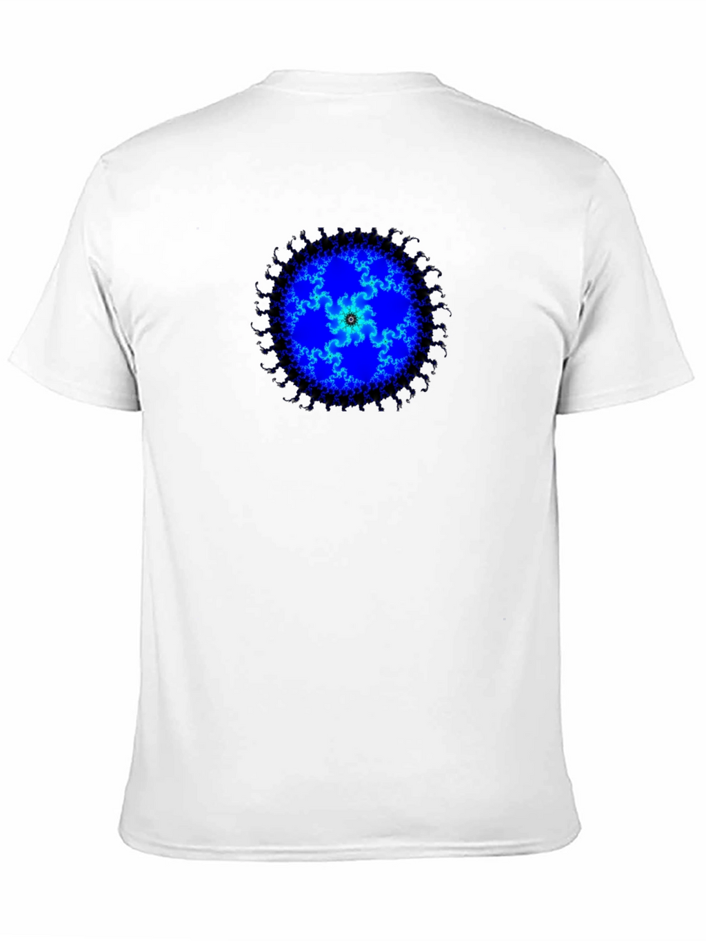 Fractal Blue Mandala Graphic Tee