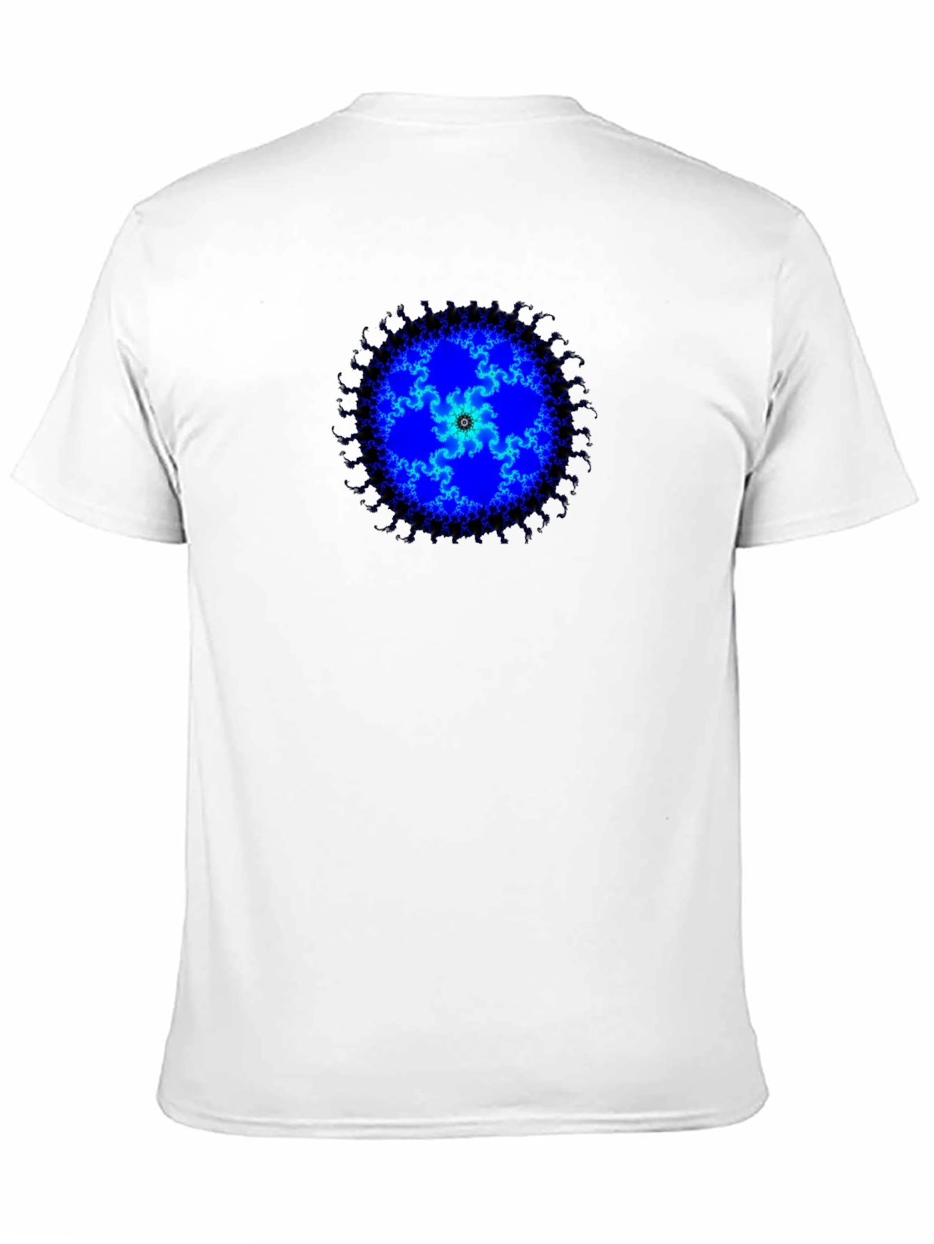 Fractal Blue Mandala Graphic Tee