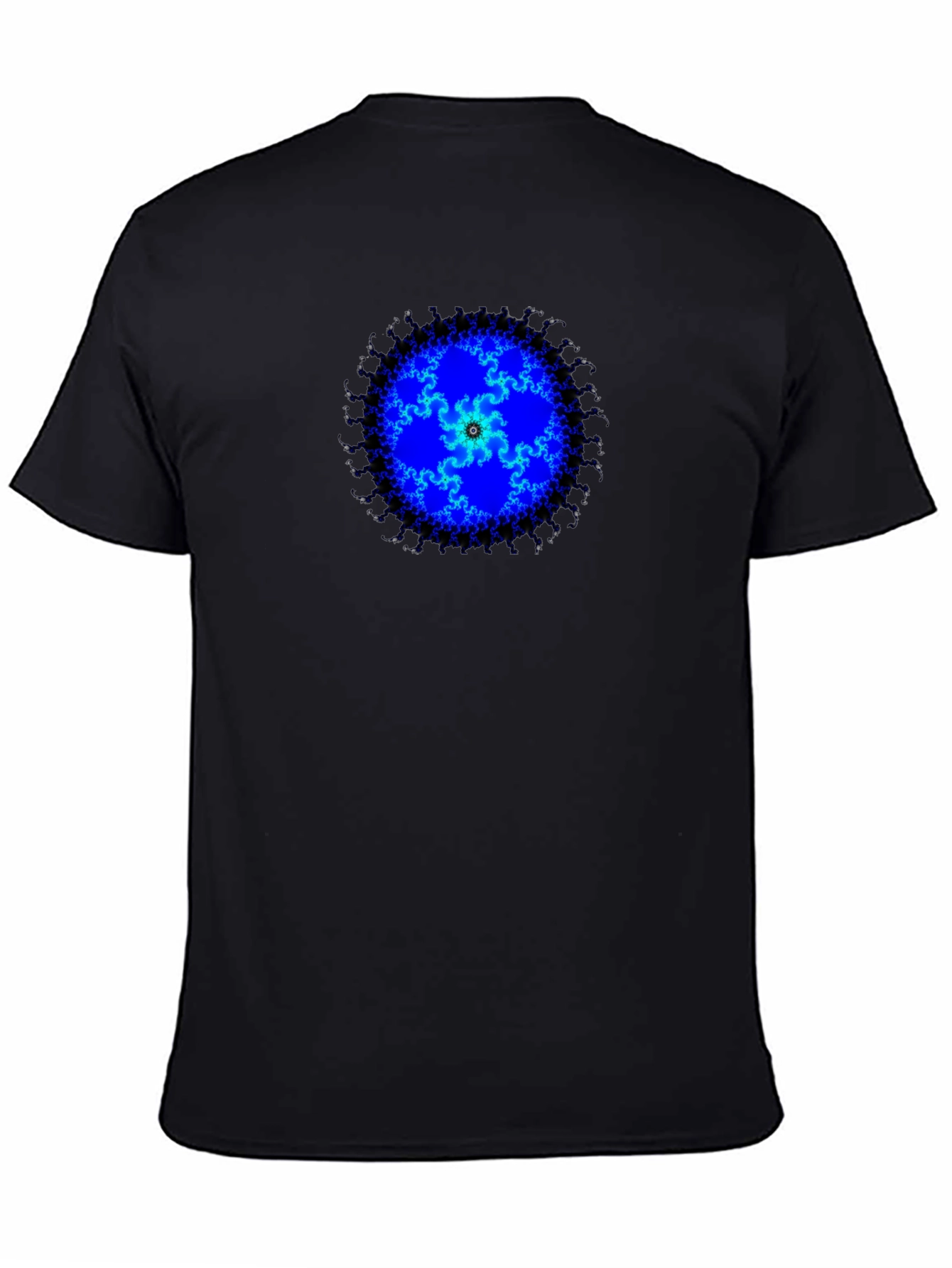 Fractal Blue Mandala Graphic Tee