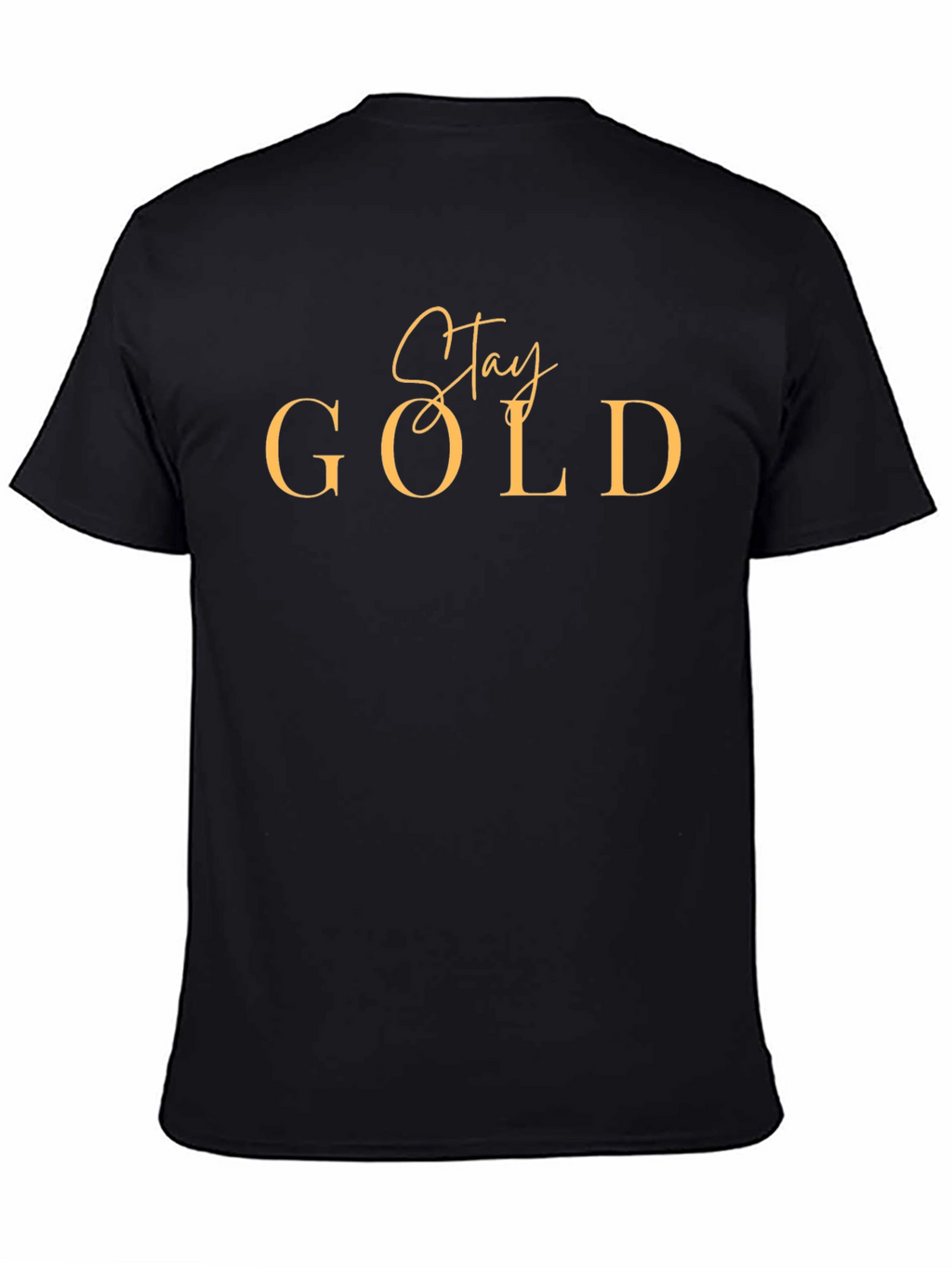 Stay Gold Graphic Tee - Mens Black Cotton T-Shirt
