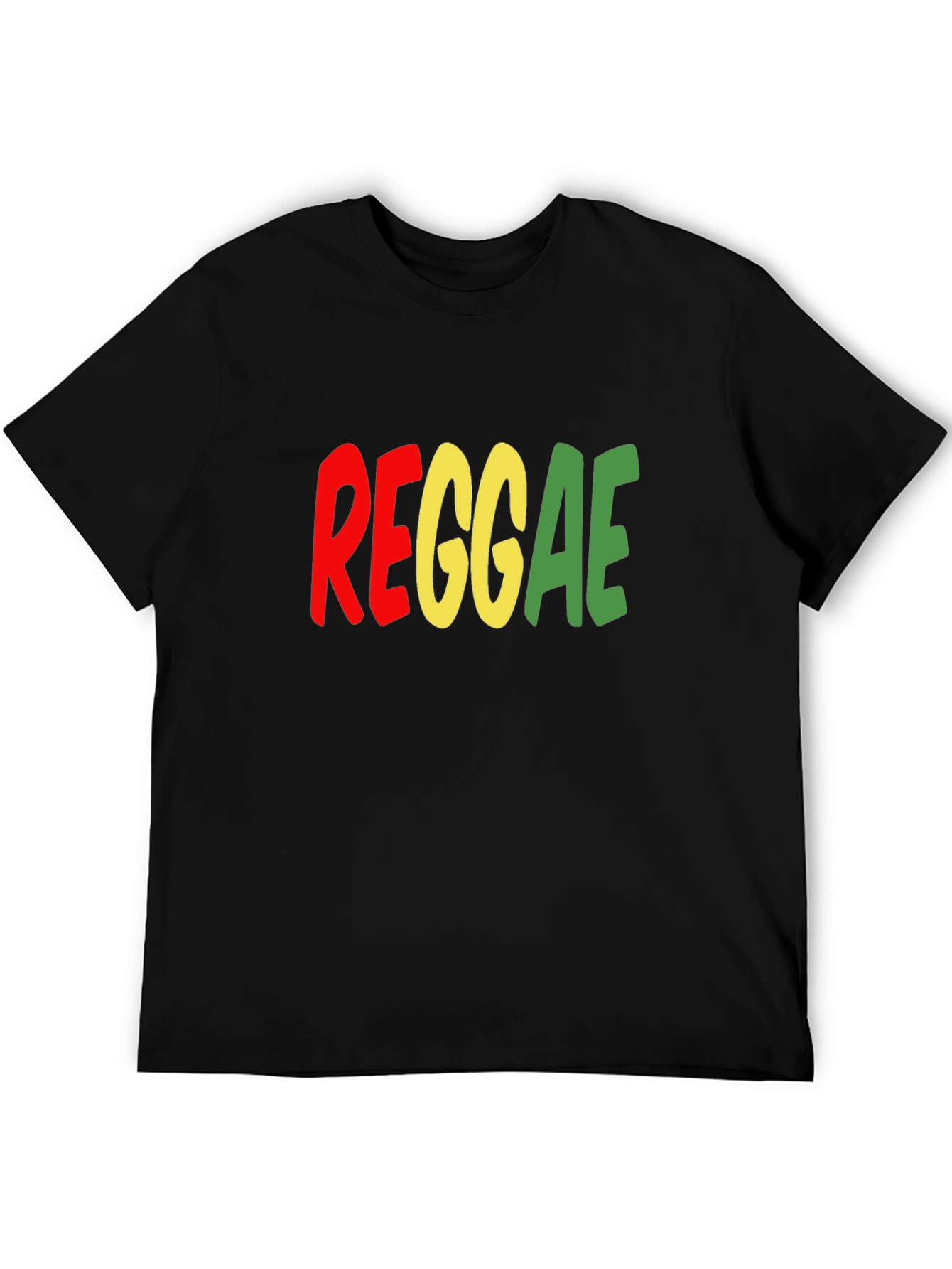 Reggae Graphic Print T-Shirt - Black