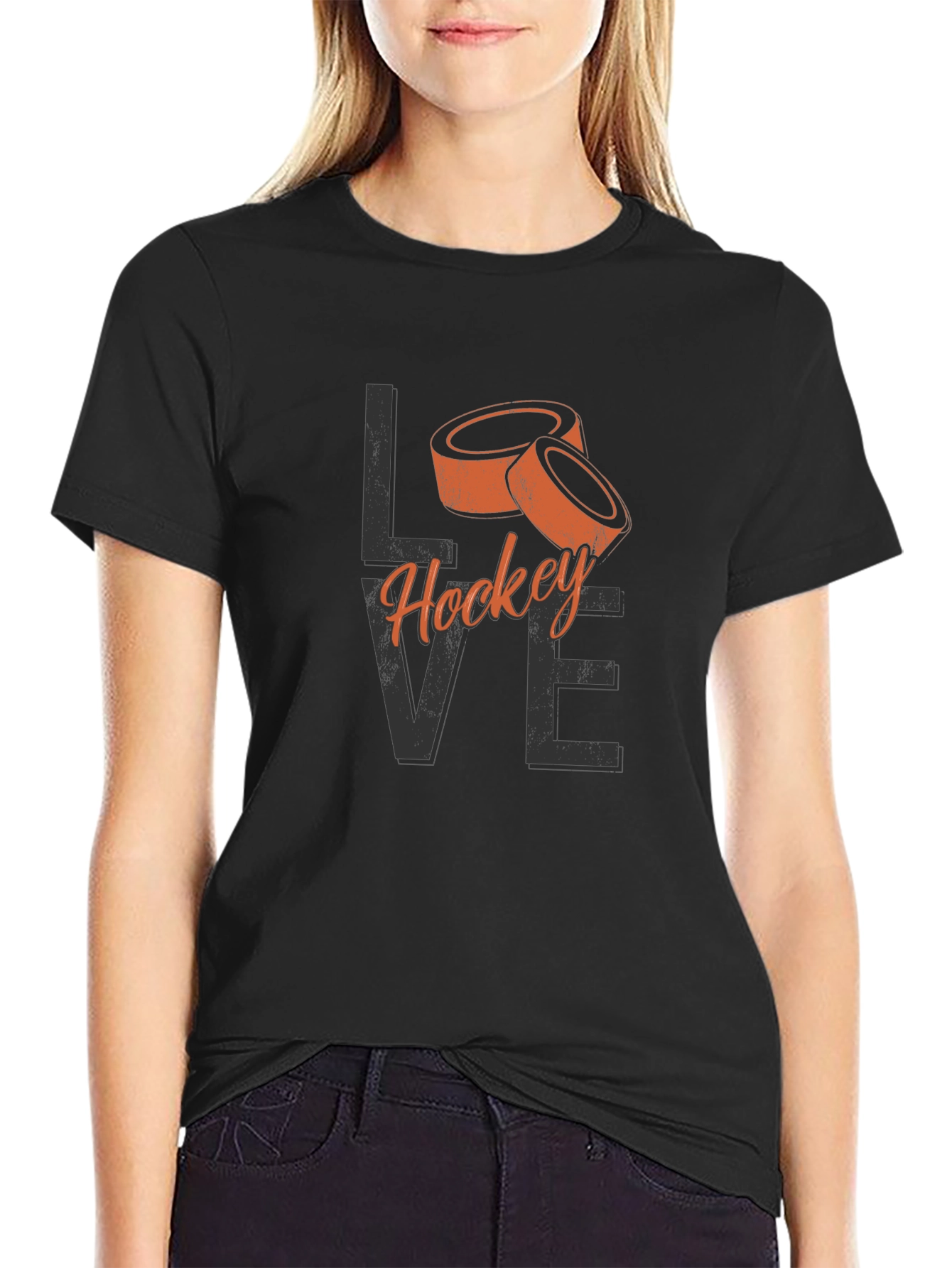 Love Hockey Graphic T-Shirt - Stylish Fan Apparel