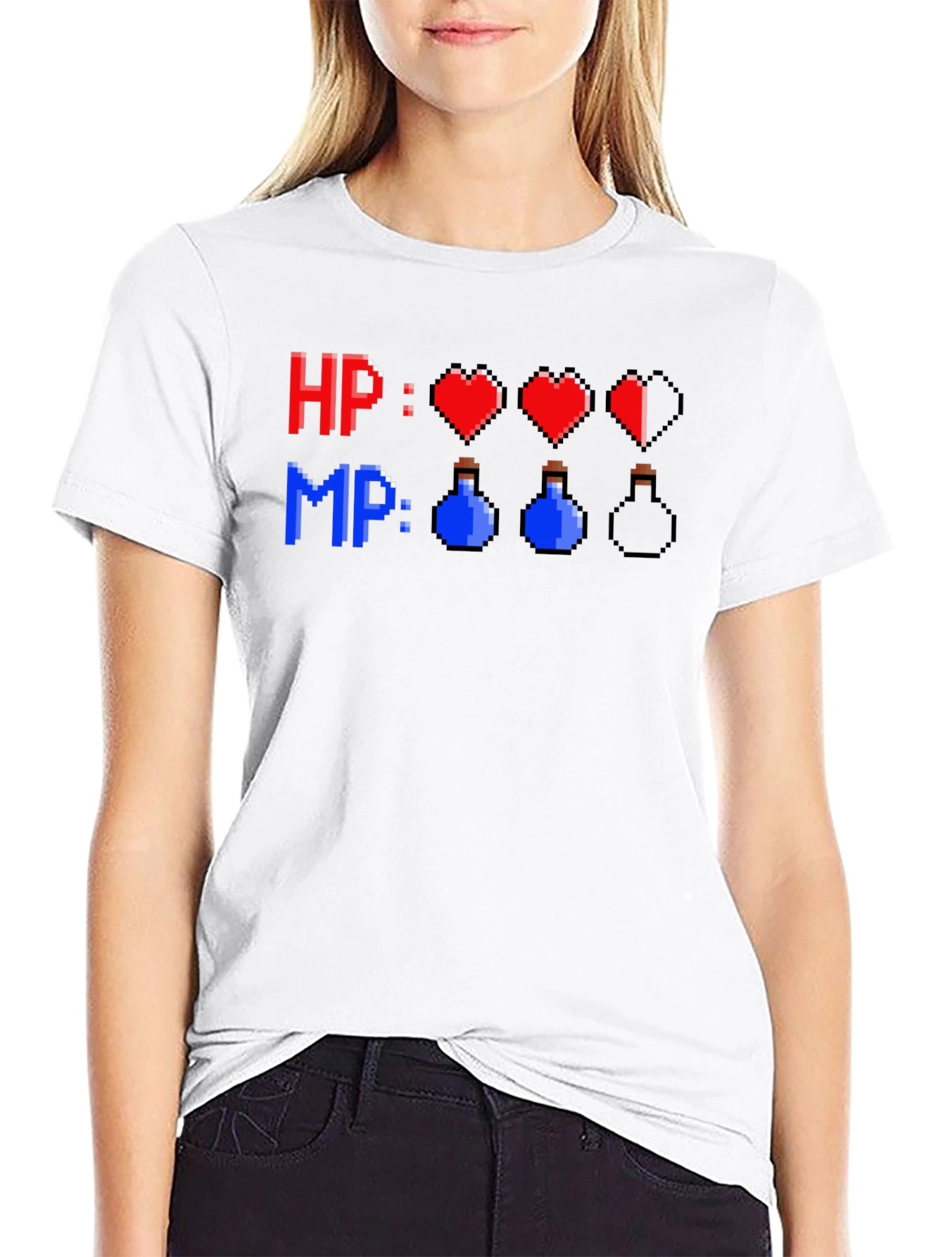 Pixel Art HP MP Gamer T-Shirt