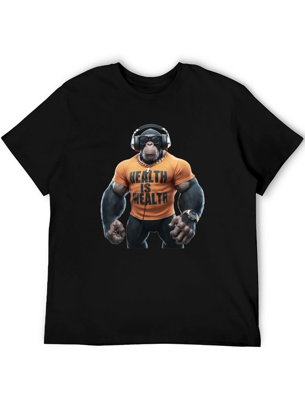 Health is Wealth Monkey T-Shirt