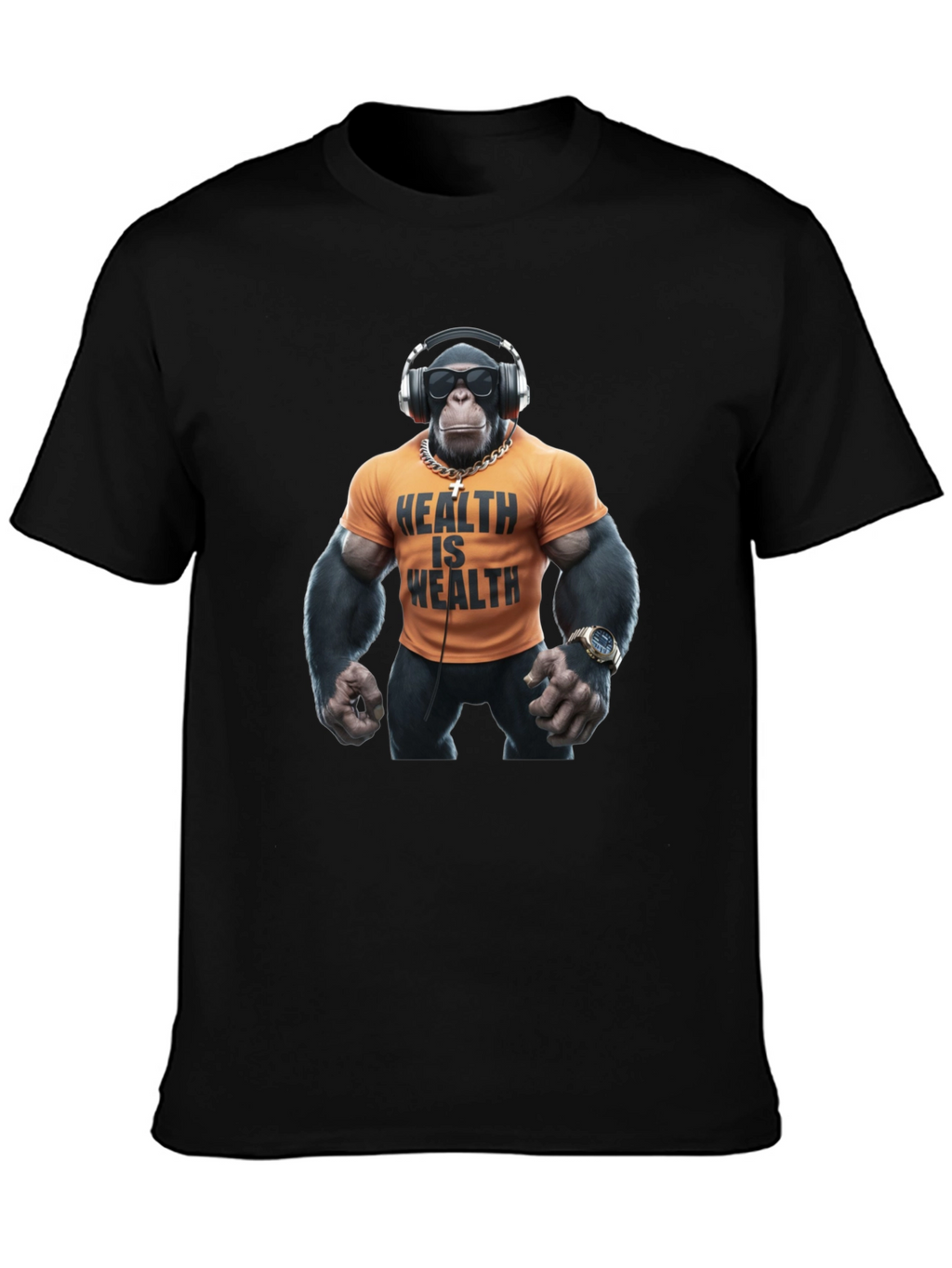 Health is Wealth Monkey T-Shirt
