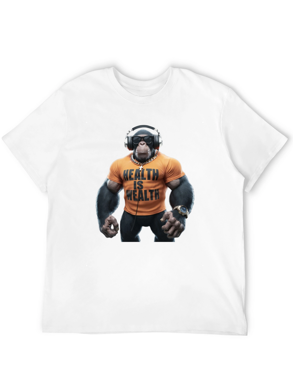 Health is Wealth Monkey T-Shirt